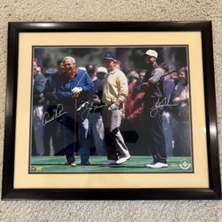 Jack, Nicholas Arnold Palmer, Tiger Woods Autographed Photo