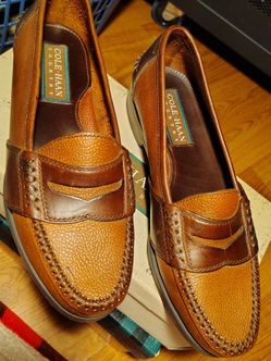 Vintage Made in Brazil Size 8.5M Cole Haan Brown Leather Loafers