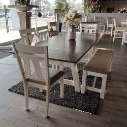 White/Grey 6pc Dining Room Set