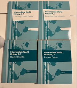 K12 Intermediate World History A 7 Student Guide & Learning Coach Guide Parts 1 & 2 Complete Set