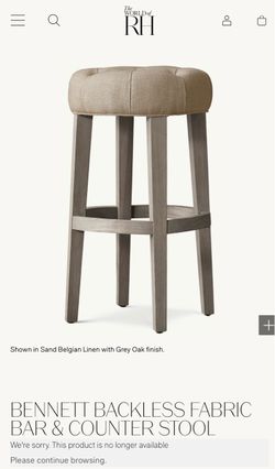 Restoration Hardware Bennett Bar Stools – Set of 4 – Grey Oak