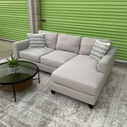 Gray Living Spaces Sectional Reversible Chaise