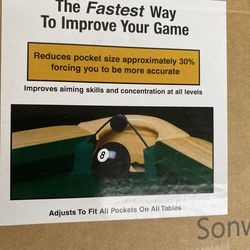 Pool Table Pocket Reducer and Bag