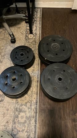 Black Weight Plates Set