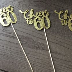 12 Gold Cheers To 60 Sticks