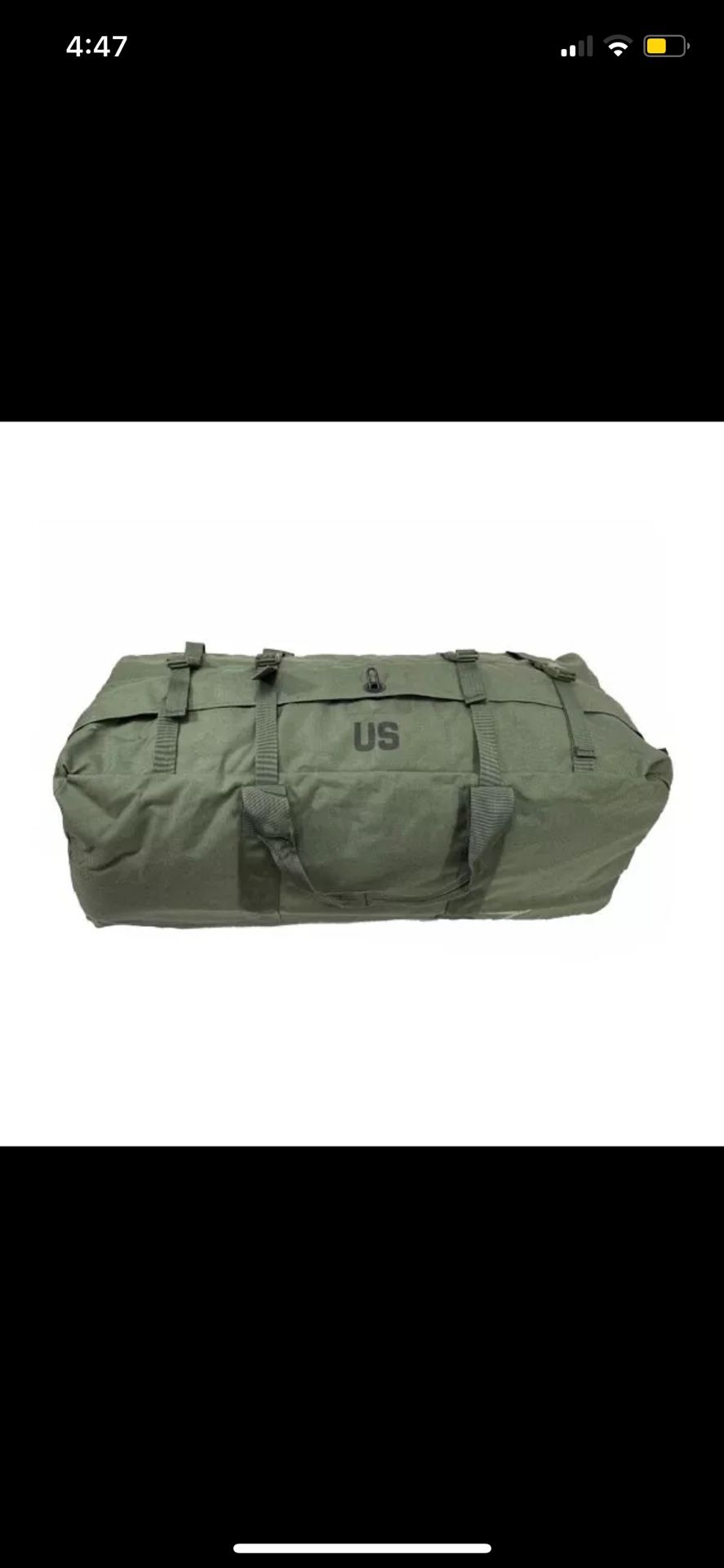 US Military Duffle Bag With Zipper