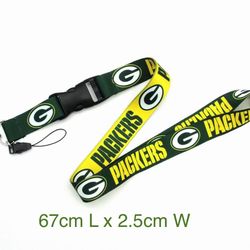PACKERS Lanyard Detachable Keychain Badge ID Holder