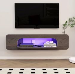 Floating TV Stand with LED Lights