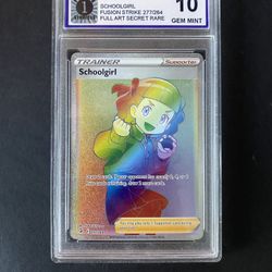 Gem Mint  10 Schoolgirl Rainbow 277/264 SWSH Fusion Strike Pokemon Card