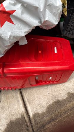 8 Red Plastic Stools