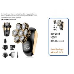Brand new Head Shavers for Bald Men: 5-in-1 Upgraded Electric Razor - IPX7 Waterproof Shaving Grooming Kit for Balder - Turbo Speed & Precision Blades