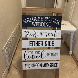 Ceremony Welcome To Our Wedding Sign 