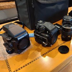 3 Mamiya Camera Package; 645 Super, 645 1OOOs, 645 Super Parts Camera