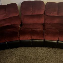 Recliner Red Sofa