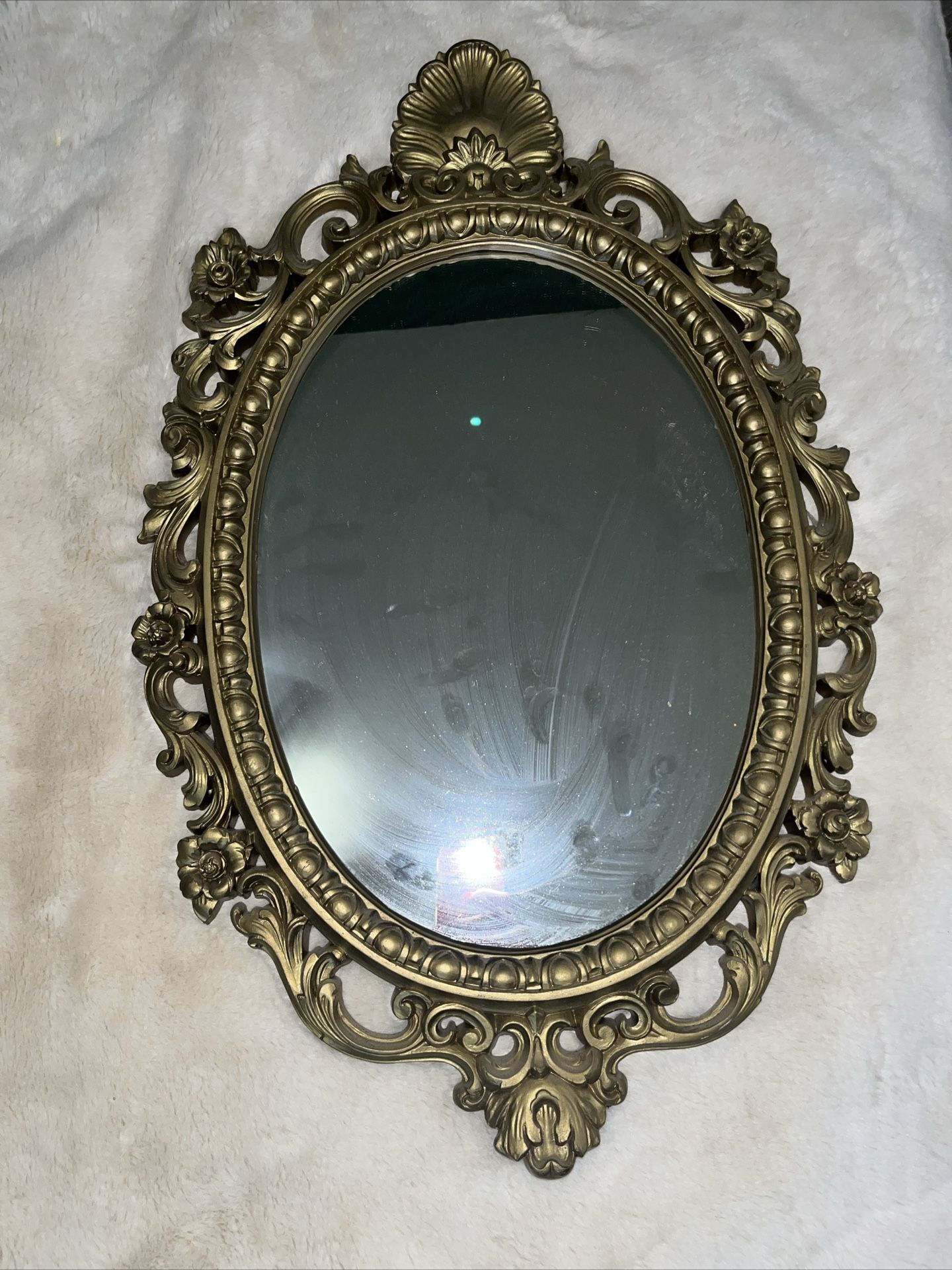 Gold Antique Vintage 1970s Windsor Art Mirror MCM