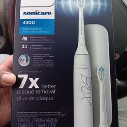 Philips Sonicare 4300 Power Toothbrush, Rechargeable Adult Electric Toothbrush with Pressure Sensor,

