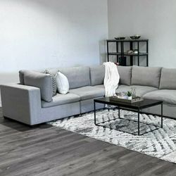 Modular Sectional Couch Sofa Cloud Dupe Gray