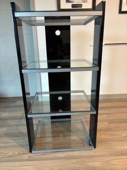 Glass Shelved AV/Media Component/Shelves