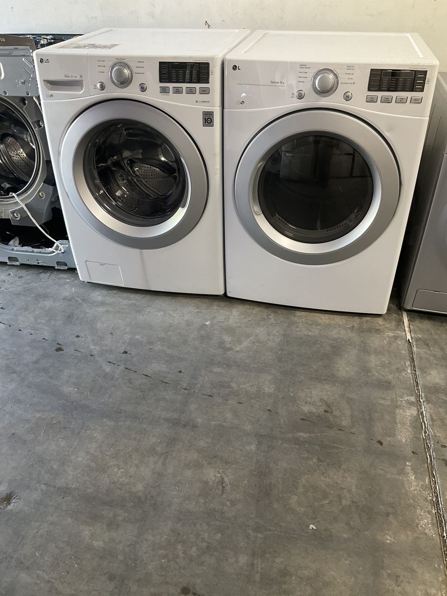 Set Color White Dryer Gas