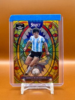 2025-25 Panini Select Road to World Cup Diego Maradona #23 Stained Glass SSP