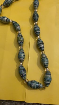 Handmade Paper Beaded Necklace