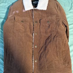 Guess Sherpa Jacket Brown Medium