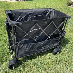 New Double Layer Folding Wagon Cart Heavy Duty – 450lb Capacity $60