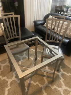 Metal Table Base For Round Glass Top