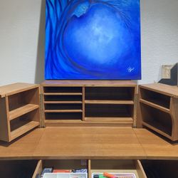Danish Mid-Century Modern Teak Box Wooton Desk Table File Cabinet Organizer 