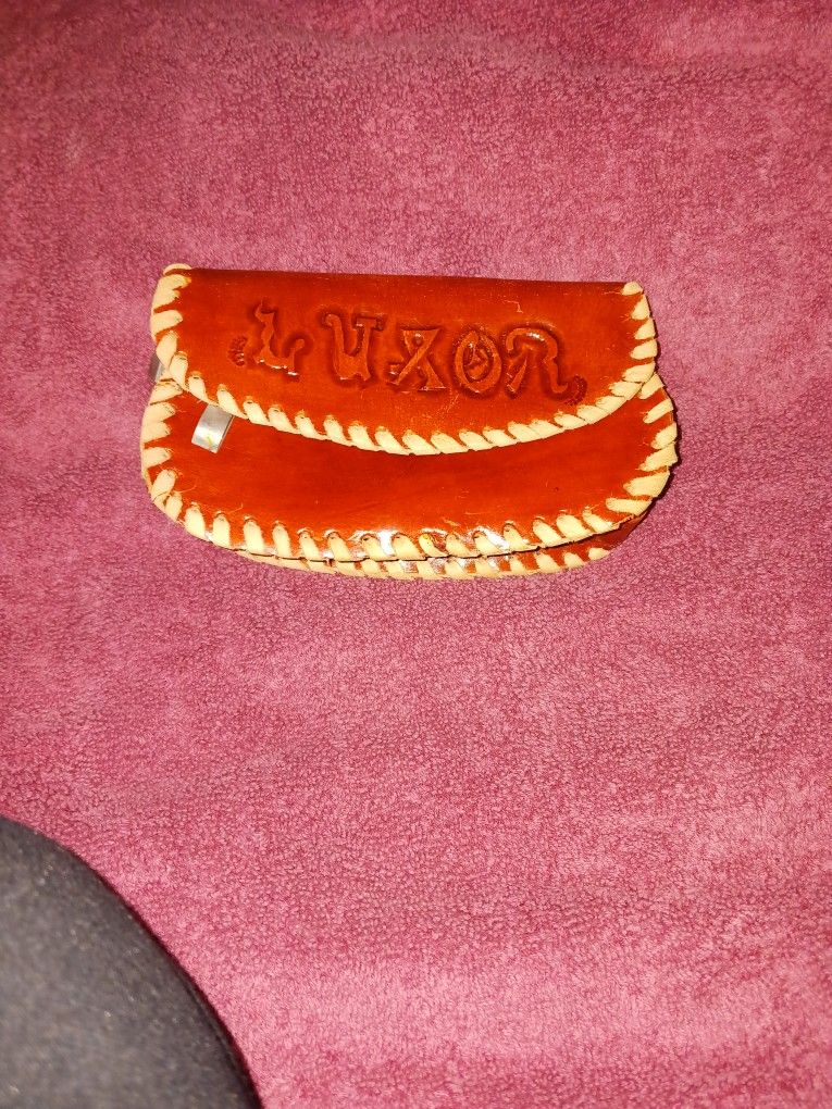 Vintage Pure Leather Two Zippers Old Stock New