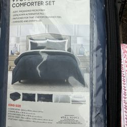 Sharper Image 9 PC Pintuck Recycled Comforter Set - King