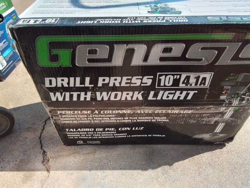 Genesis Drill Press With Work Light