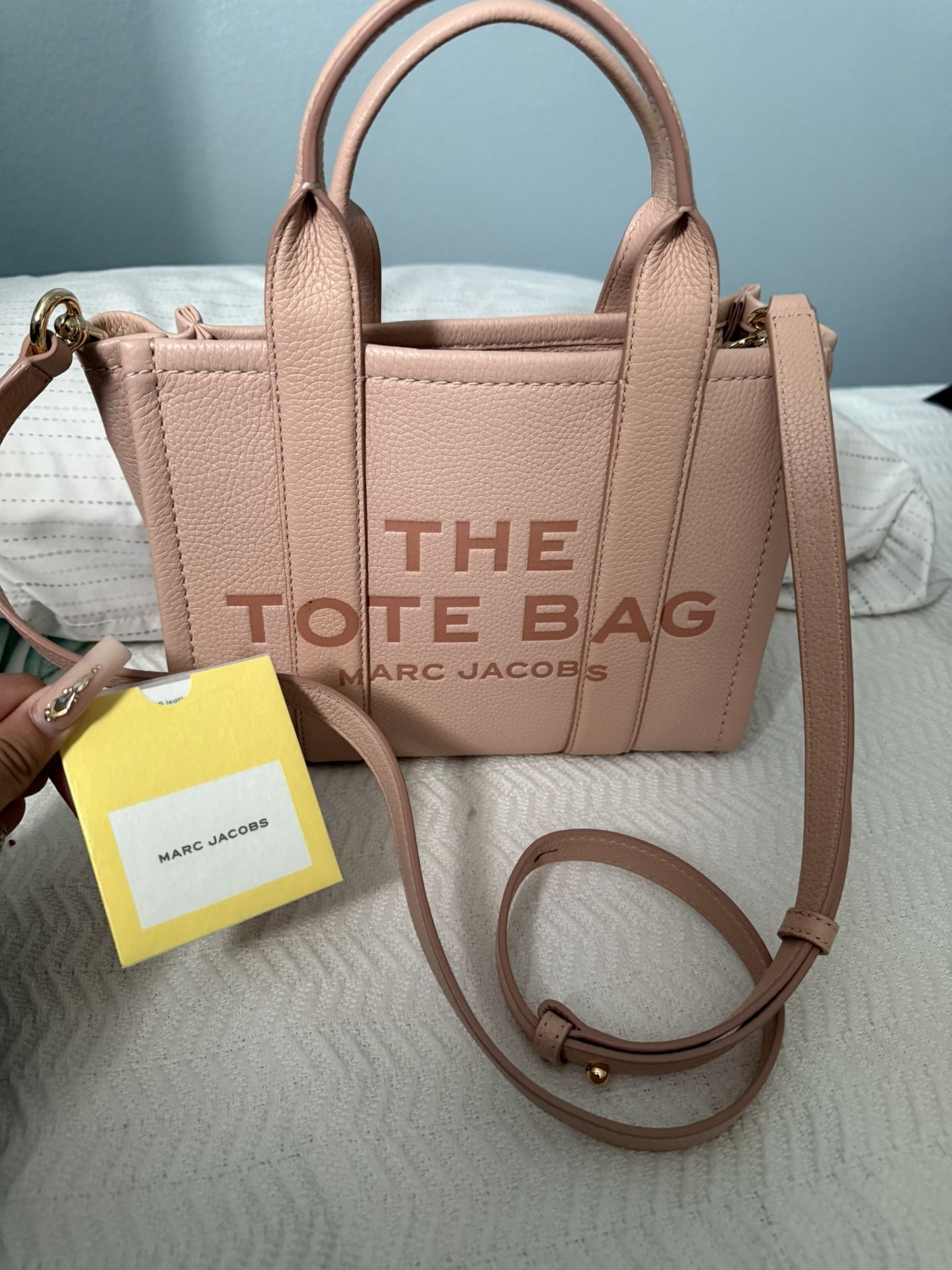 Marc Jacob’s Rose Leather Small Tote Bag