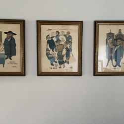 Set Of 3 Lee Martin Prints Beautifully Framed