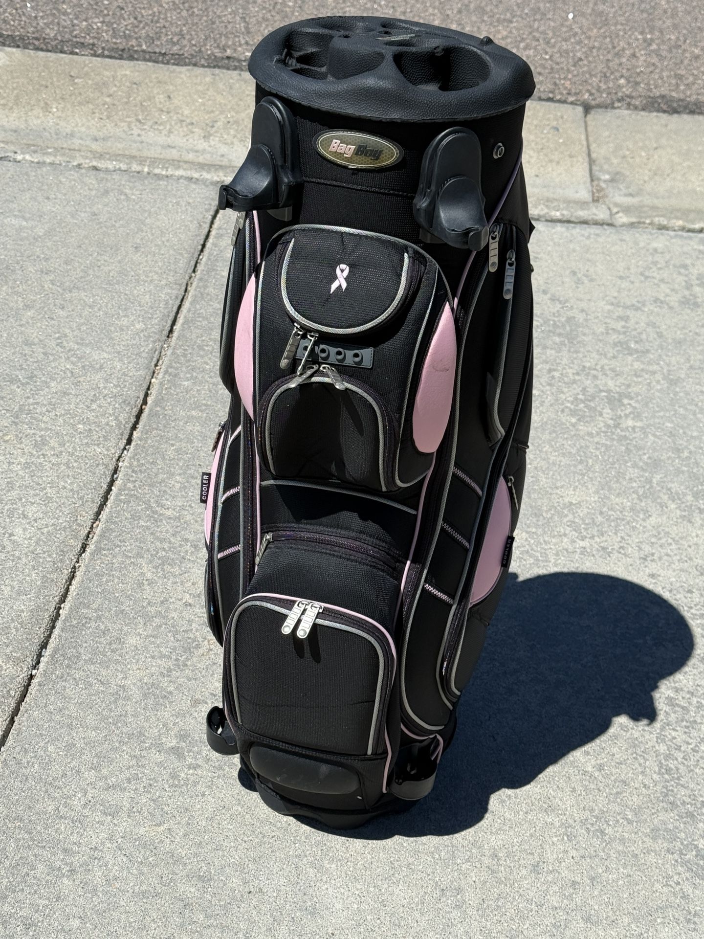 GOLF BAG Women’s Ladies BAG BOY SWIVEL SYSTEM Cart Bag 14 way top NICE