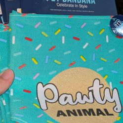 Pawty Animal Pet Bandana Size 15" By 15"