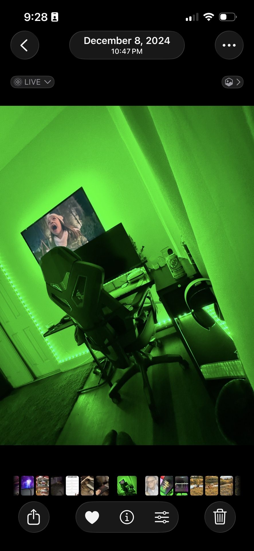 Gaming Desk Setup, Samsung 32inch Monitor And Arm With Chair