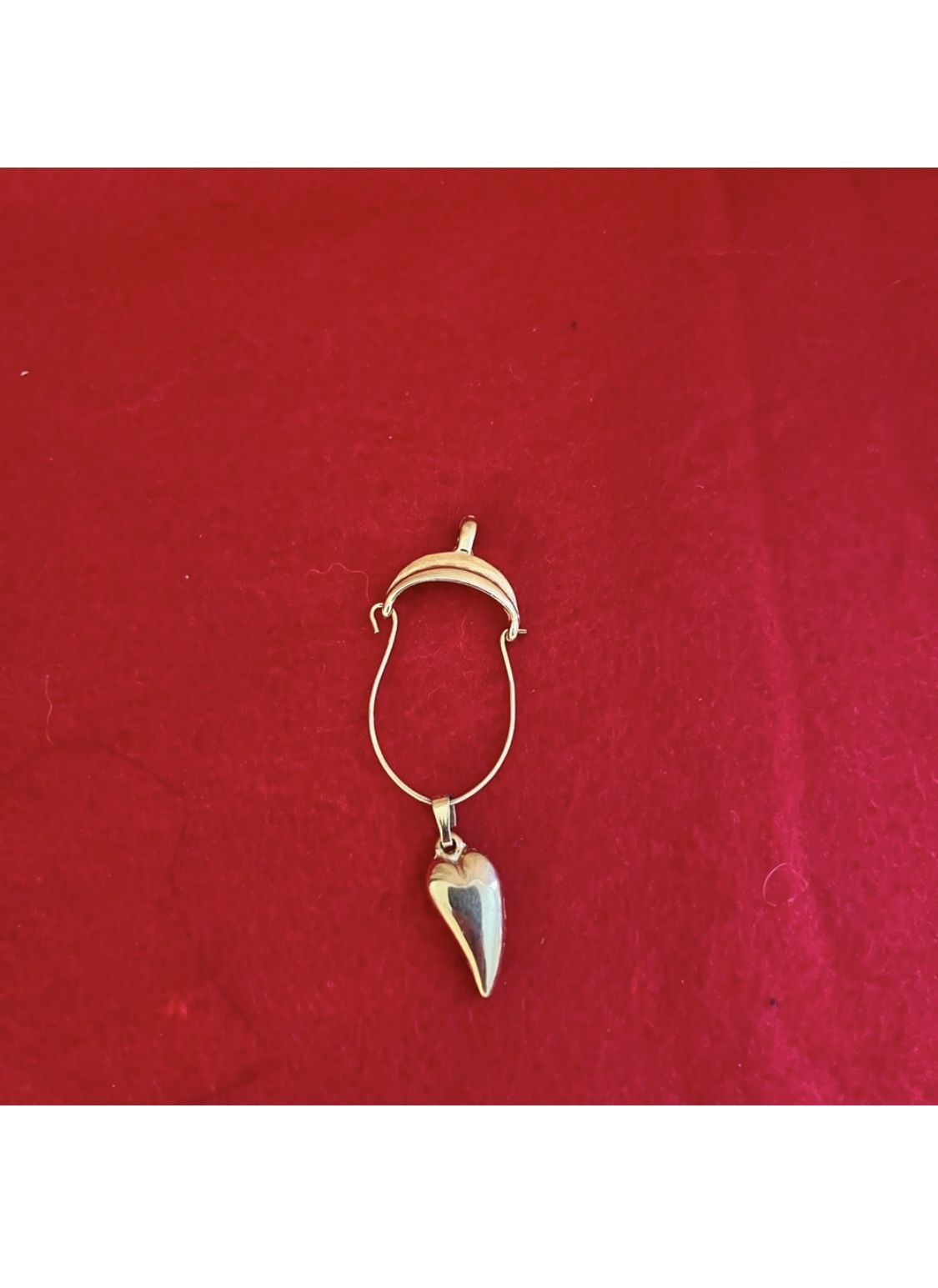 Changeable Necklace Charm/Pendant Holder With Hear Charm