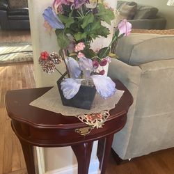 Table With Mirror And Flower