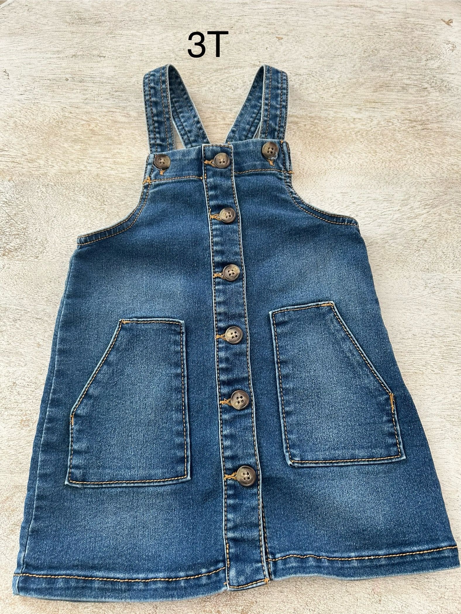 Denim Overall Dress Toddler Girl 3T
