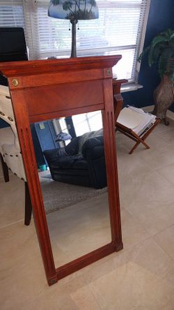 Antique mirror, all wood