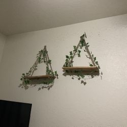 2 Hanging Shelves/wall decor