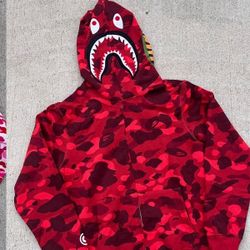 Red Bape Zip Up