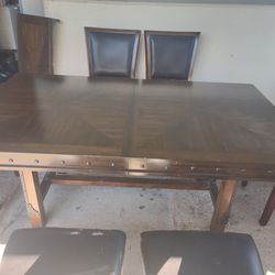 Dining table with 6 chairs