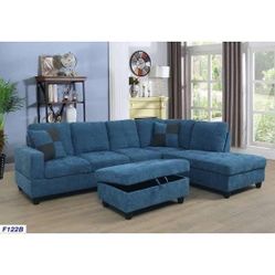 BRAND NEW 3 PIECES SECTIONAL COUCH WITH OTTOMAN INCLUDED