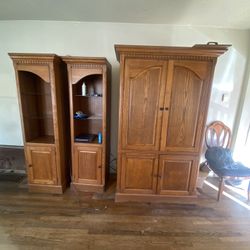 Solid Wood Entertainment Set