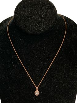 20" Rose gold necklace with Heart pendant #32604