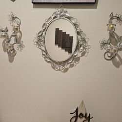 Mirror Accents With Candle Holder