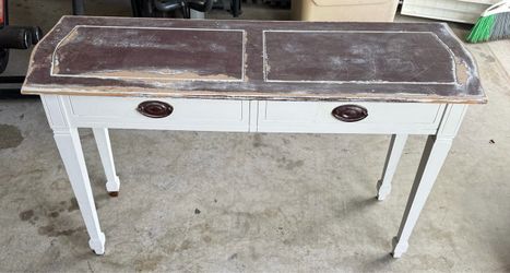 White Wood Console Table