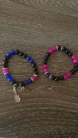 Beaded Stretch Bracelets Set of Two
